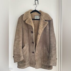 Men’s Vintage Wrangler Sherpa-Lined Suede Jacket